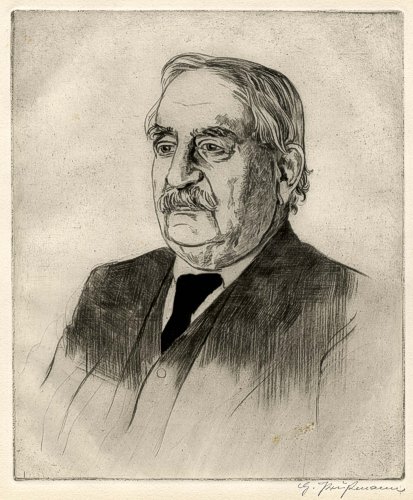 Adolf Clarenbach Zeichnung von Hermann Prüßmann, Kreisarchiv Soest